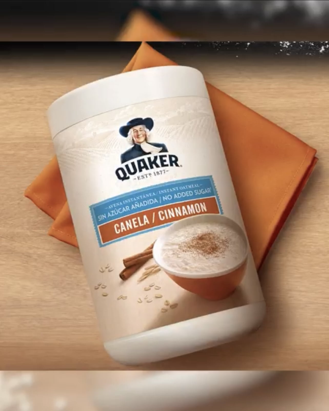 Quaker Oatmeal Cinnamon Flavor with No Added Sugar Hot Cereal 20.1oz Box