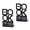 Black, variant on 2Pcs Hollow Book Ends for Shelves Heavy Duty Metal Bookends Hollowed Letter Bookends Desk Book Ends Book Stopper