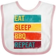 thumbnail image 3 of Inktastic Barbecue Grilling Eat Sleep Bbq Repeat Boys or Girls Baby Bib, 3 of 4