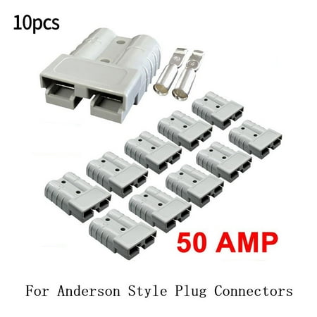 Goodhd 10 x For Anderson Style Plug Connectors 50 AMP 12-24V 6AWG DC Power Tool
