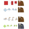 thumbnail image 3 of Men Pocket Square Vintage 2PCS Silk Soft Suit Handkerchief Pocket Handkerchief, 3 of 8