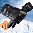 thumbnail image 5 of Guantes de piel de oveja de invierno, guantes cálidos con información de pantalla táctil, forro de cachemira MFZFUKR CPB-YY14-1, 5 of 5