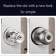thumbnail image 2 of Cerradura de puerta Tuya, cerradura de puerta inteligente redonda compatible con Bluetooth para puerta gruesa de 35-55MM, 2 of 6