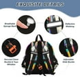 thumbnail image 3 of DIXRUYEE Backpack Lovely Colorful Bunny Bliss Pattern Pattern Suitable Schoolbag, 3 of 7