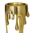 thumbnail image 5 of CosmoLiving by Cosmopolitan 3 Candle Gold Aluminum Metal Abstract Drip Candle Holder with Melting Designed Legs, Set of 3, 5 of 12