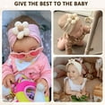 thumbnail image 3 of 3 Pcs Baby Flower Headbands Baby Girls Nylon Headband Soft Hairbands Hair Accessories for Newborn Infant Toddler Kids (Beige Pink Khaki), 3 of 6
