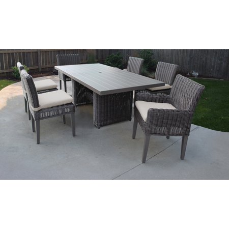 Tk Classics Venice 7 Piece Wicker Patio Dining Set Walmart Com