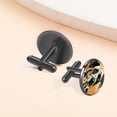 thumbnail image 6 of Spotted Dog Elegant Mens Cufflinks for Formal Attire, Crafted with Stainless Steel, for Business Meetings or Weddings, 6 of 6