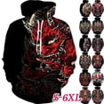 thumbnail image 2 of Sudadera con capucha con estampado 3D de samurái japonés, sudadera con personalidad, ropa de calle de hip hop, sudaderas con capucha estilo Harajuku para hombre, 2 of 5
