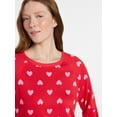 thumbnail image 5 of Joyspun Women's Cozy Lounge Collection Hacci Knit Long Sleeve Sleep Top, Sizes XS to 3X, 5 of 6