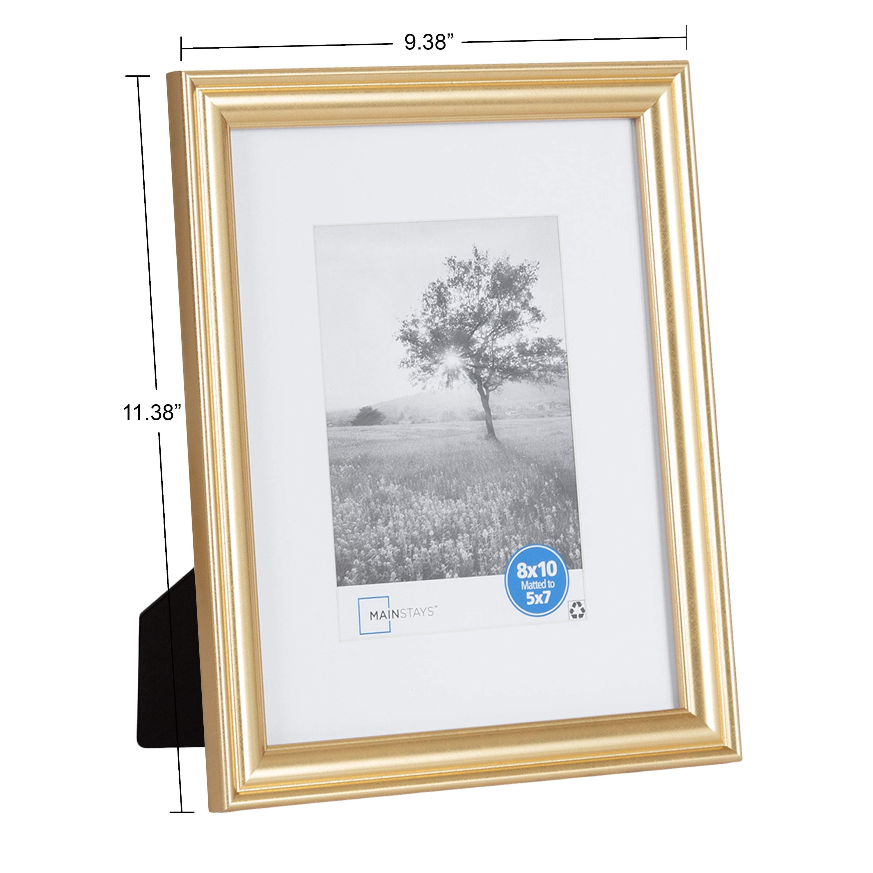 (2 pack) Mainstays 8 x 10 Traditional Gallery Wall Picture Frame, Gold
