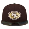 thumbnail image 2 of Men's New Era  Dark Brown San Francisco 49ers Burnt Wood Camo 9FIFTY Snapback Hat, 2 of 5