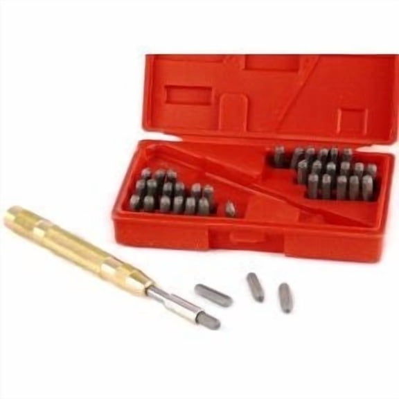 39 Piece Steel Metal Automatic Hand Letter and Number ID Stamping Punch Tool Kit Set