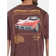 thumbnail image 4 of Chevy Corvette Men's and Big Men's Front Back Cropped Graphic Tee with Short Sleeves, Sizes S-2XL, 4 of 5