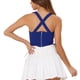 thumbnail image 3 of INSPIRAR CHIC Top Corto de Fiesta sin Mangas para Mujeres, Corsé con Lazo, Color Azul Real, 3 of 6