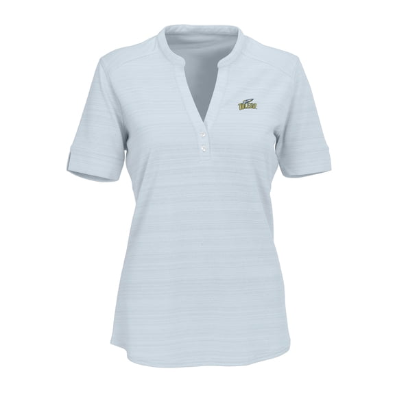 Women's Silver Toledo Rockets Strata Textured Henley Shirt