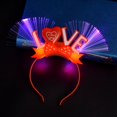 thumbnail image 4 of Aro de pelo LED Love - 4 diademas de fibra óptica brillante para fiesta para niños, 4 of 8