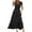 Black summer dresses for women, variant on Summer Dresses for Women Beach Fashion Chiffon Jacquard Empire Waist Ruffle Swing Long Dresses 2024 Short Sleeve Round Neck Solid Maxi Formal Dress Beige m