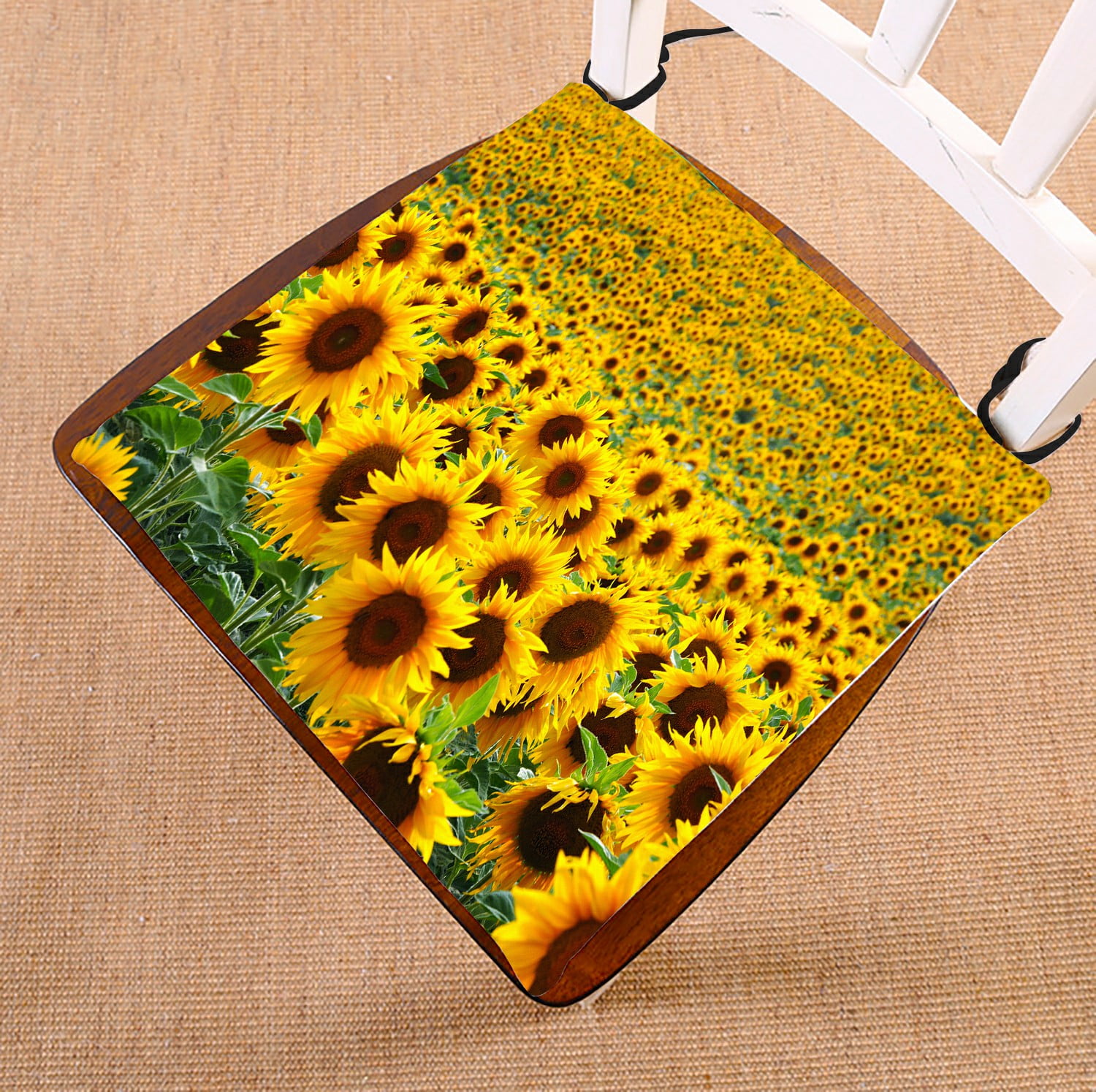 ABPHQTO Sunflower Field Chair Pad Seat Cushion Chair Cushion Floor