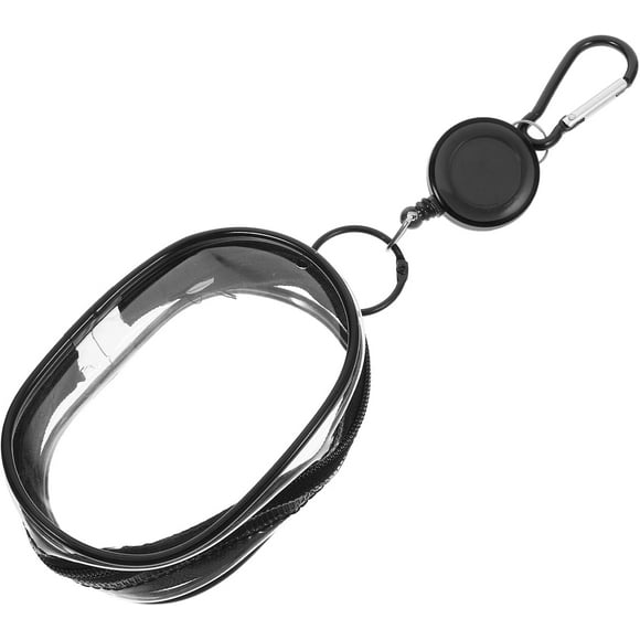 HUGFEGWE Clear Figure Display Bag with Retractable Lanyard Keychain, Portable Doll Storage Hanging Blind Boxes Organizer, Dustproof for Showing Off Boxes, Mini Dolls U2537-8889