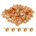 thumbnail image 1 of Unique Bargains 12x19mm Mini Brads Round Paper Fasteners for Art Crafting, Rose Gold 100pack, 1 of 5