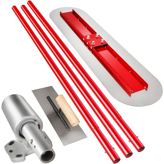 KFFKFF Manganese Steel Bull Float - 1200x300mm Cement Finishing Tool, Concrete Smoothing Kit with Handle and Bracket, Pool Surface Float