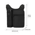 thumbnail image 2 of Fiudx Bolso de Hombro Multifuncional para Hombre, Ligero y Portátil, Prácticos Bolsillos con Cremallera, Bolsillo Trasero Antirrobo, Ideal para Deportes Al Aire Libre, Viajes, Moderno y Elegante, Gra, 2 of 2