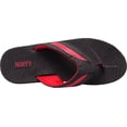 thumbnail image 7 of Norty Men's Summer Comfort Casual Thong Flat Flip Flops Sandals Slipper Shoes 40347-12D(M)US (Black-Red), 7 of 7