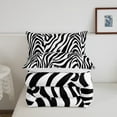 thumbnail image 5 of Erosebridal Zebra Print Bedding King Comforter Set, Tropical Palm Comforter Sets King Size, Black White Reversible Down Comforter, Super Cozy Room Decorative, 3 Pieces, 5 of 8