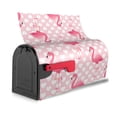 thumbnail image 4 of Haiem Cute Flamingo with Heart Mailbox Covers Magnetic ,Mailbox Wraps Post Letter Box Cover for Holiday Garden Yard Decor-25.5x21 in, 4 of 9