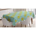 thumbnail image 1 of Ambesonne Yellow Submarine Tablecloth Rectangular Table Cover, Nautical Style, 60"x84", Seafoam and Earth Yellow, 1 of 3