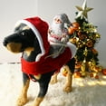 thumbnail image 6 of Santa Dog Costume, Christmas Pet Clothes Santa Claus Riding, Pet Cosplay Costumes Party Dressing up, Dogs Cats Outfit for Small Medium Large Dogs Gray M, 6 of 7