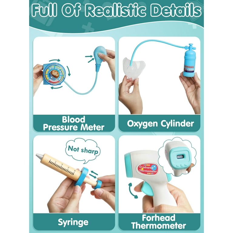 Lehoo Castle Wooden Kids' Playing Doctor Kit 36PCS Educational