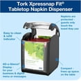 thumbnail image 3 of Tork - 800723 Xpressnap Fit Tabletop Napkin Dispenser Starter Pack – N14 Dispenser for Restaurants Include 2 x 720, 2-Ply, Natural Napkin Refill Packs, 3 of 8