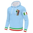 thumbnail image 4 of Valora Men Sweatshirt Men's Hoodies Sweatshirts Casual Fashion Sweater with Comfortable Fit for Daily Wear Stylish Italian Print Letter Hoodie Autumn Winter Menswear Light Blue 5XL, 4 of 4