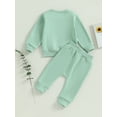 thumbnail image 4 of Fortune Ensemble d'Automne 2 Pcs pour Tout-Petites Filles, Chandail à Manches Longues à Imprimé de Lettres pour Bébé et Pantalon Élastique, 4 of 9