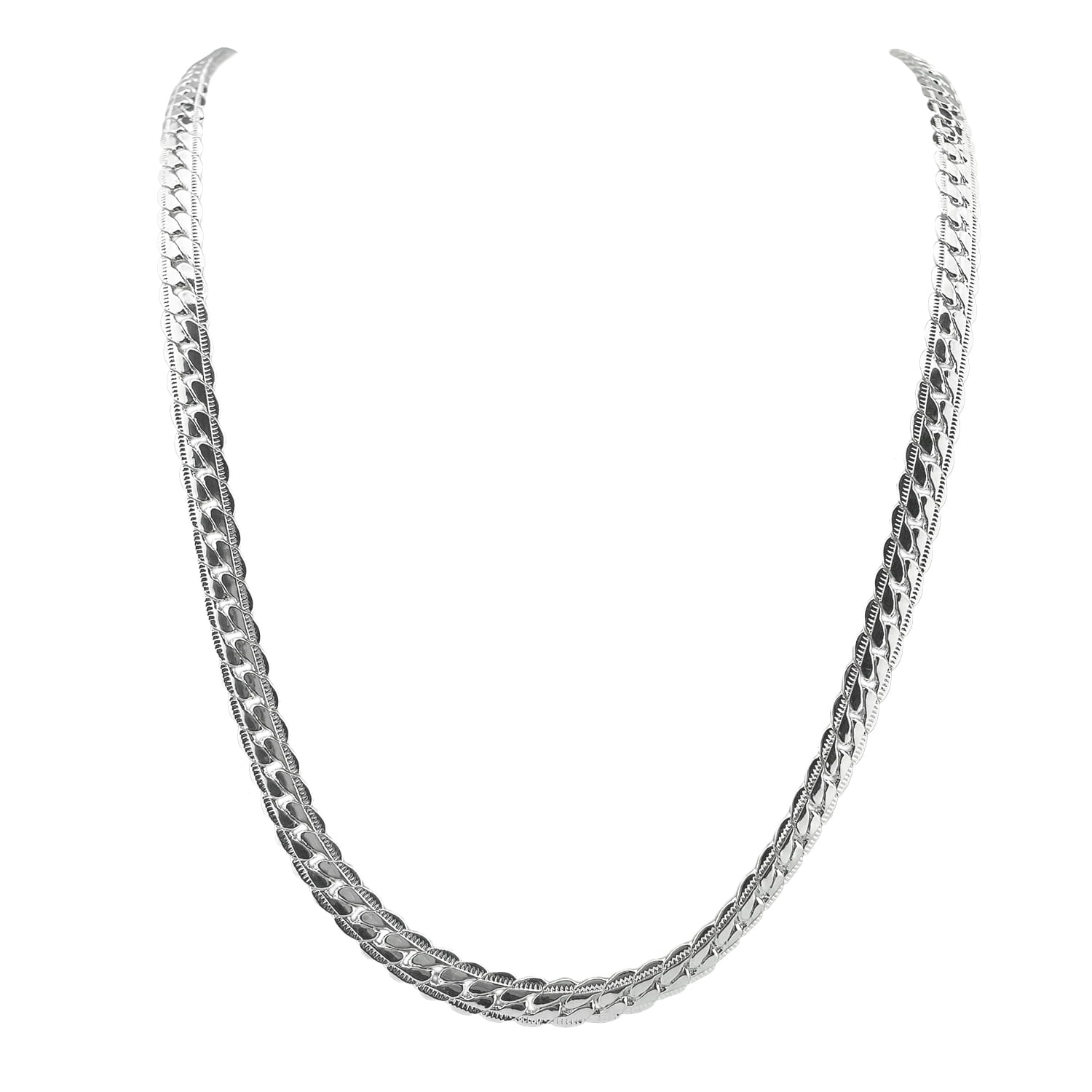 925 Silver Jewelry Vivid Snake Bone Chain Unisex Chain Necklace 3/4MM 16"-20" 