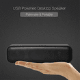 thumbnail image 2 of USB Powered Soundbar Desktop Speaker Wired Computer Sound Box for TV Desktop Laptop with 2 Subwoofers Music Player, 2 of 5
