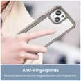 thumbnail image 5 of Allytech for iPhone 15 Plus Case, Clear Back Cover Hard Shell Rugged Hybrid Shockproof Cell Phone Case for Apple iPhone 15 Plus, Gray, 5 of 8