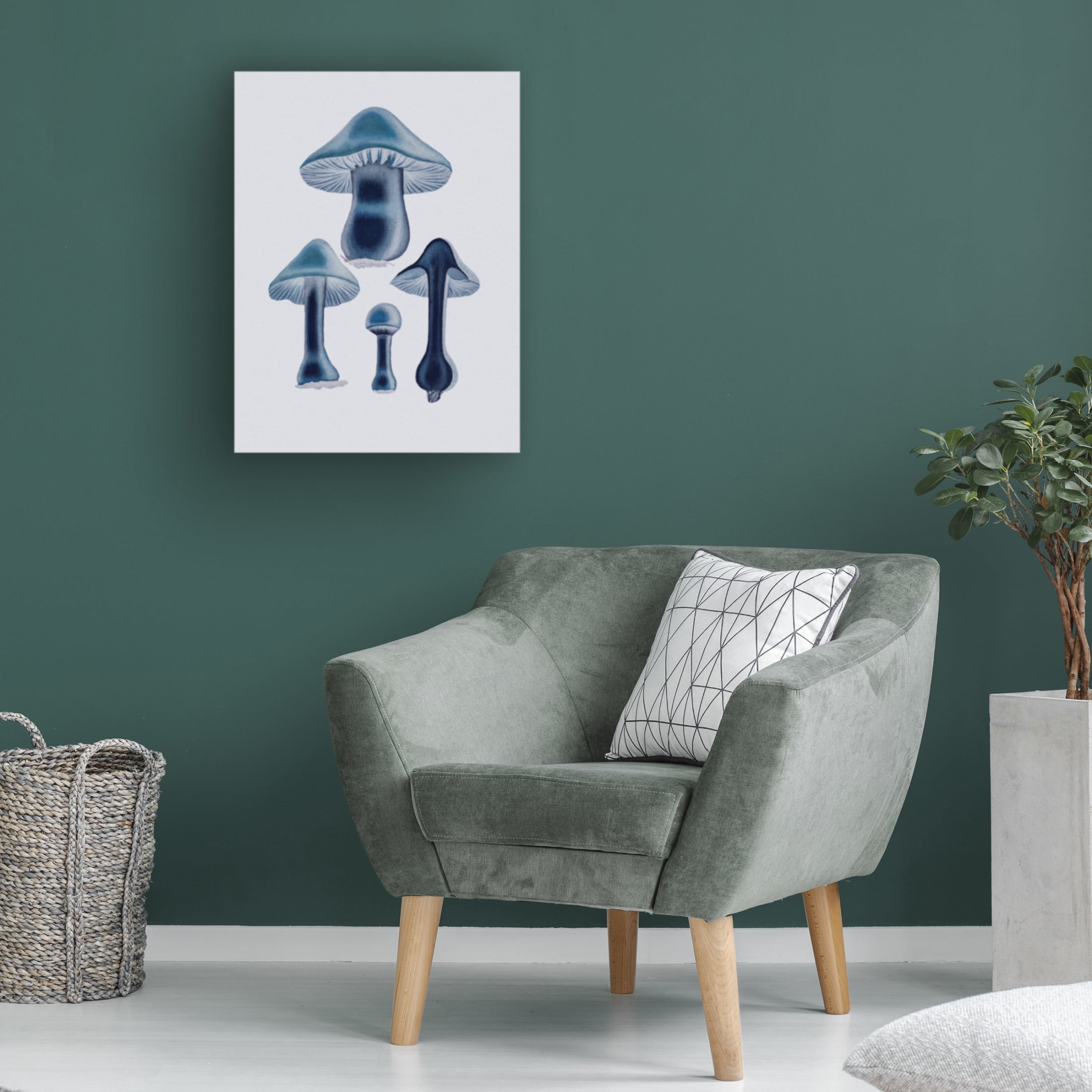 Trademark Fine Art Pictufy Agaricus Bulbosus Blue Canvas Wall Art