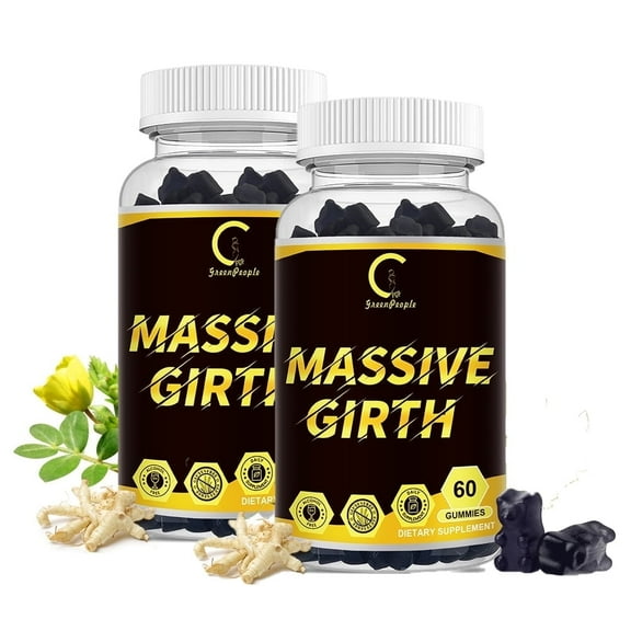 (2 Pack)Testosterone Booster Gummies - Stamina, Endurance, & Strength - 60 Gummies