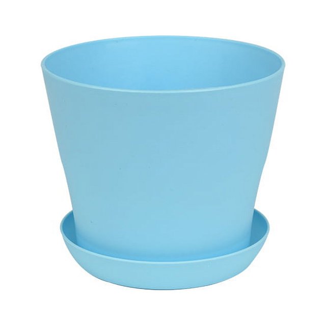 10*8,5*7 cm, (azul), 1 Uds. Macetas de plástico coloridas, macetas para plantas de interior con bandejas de palés para oficina y hogar