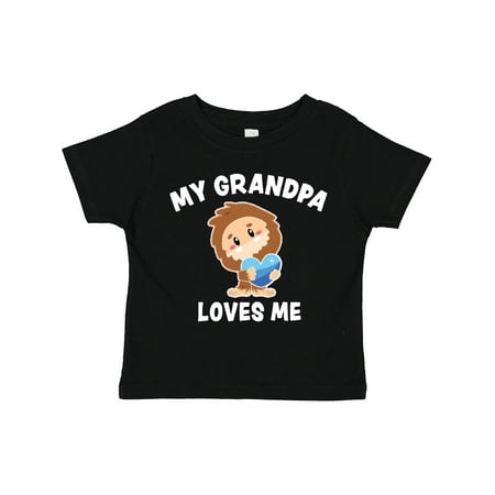

Inktastic Cute Bigfoot My Grandpa Loves Me Gift Toddler Boy Girl T-Shirt