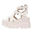 thumbnail image 6 of Platform Sandals for Women 2025 Punk Fashion Leather Roman Gladiator Chunky Wedge High Heels Summer Shoes, 6 of 8