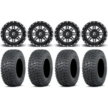 Fuel Lethal 14" Wheels Black 30" Terra Hook Tires Polaris RZR XP 1000 / PRO XP / Ranger XP 900/1000