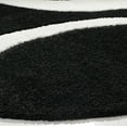 thumbnail image 3 of SAFAVIEH Florida Mirabelle Geometric Shag Area Rug, Black/Ivory, 4' x 4' Round, 3 of 7