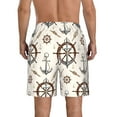 thumbnail image 3 of Kll Anchor With Rope Men'S Casual Summer Beach Shorts Hawaiian Shorts With Pockets-X-Large, 3 of 9