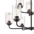 thumbnail image 6 of 9609-RBZ Millennium Lighting Moven - 9 Light Chandelier-26.75 Inch Tall and 28 Inch Wide     -Traditional Installation, 6 of 7