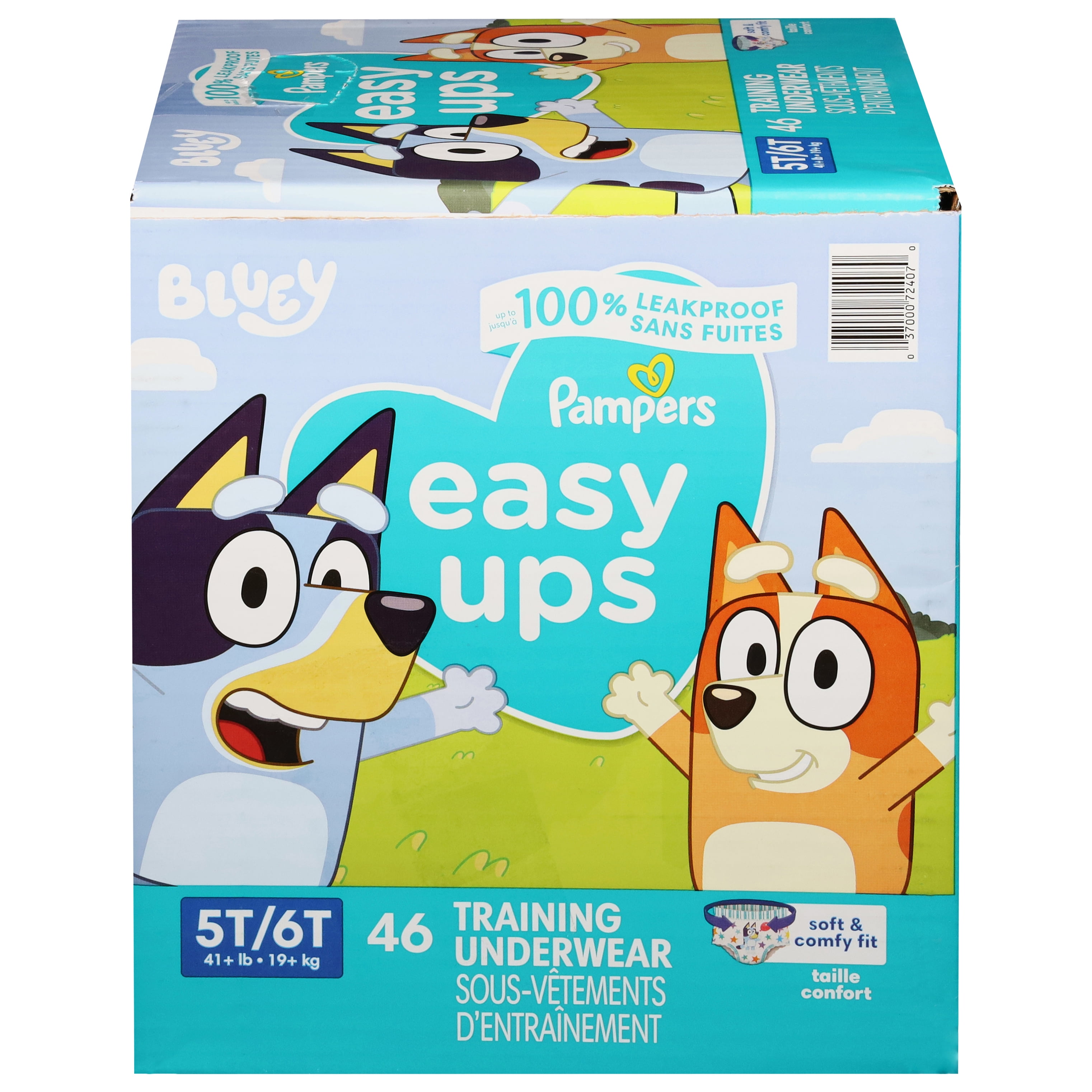 Pampers Easy Ups Training Underwear Boys Size 7 5T-6T 46 Count