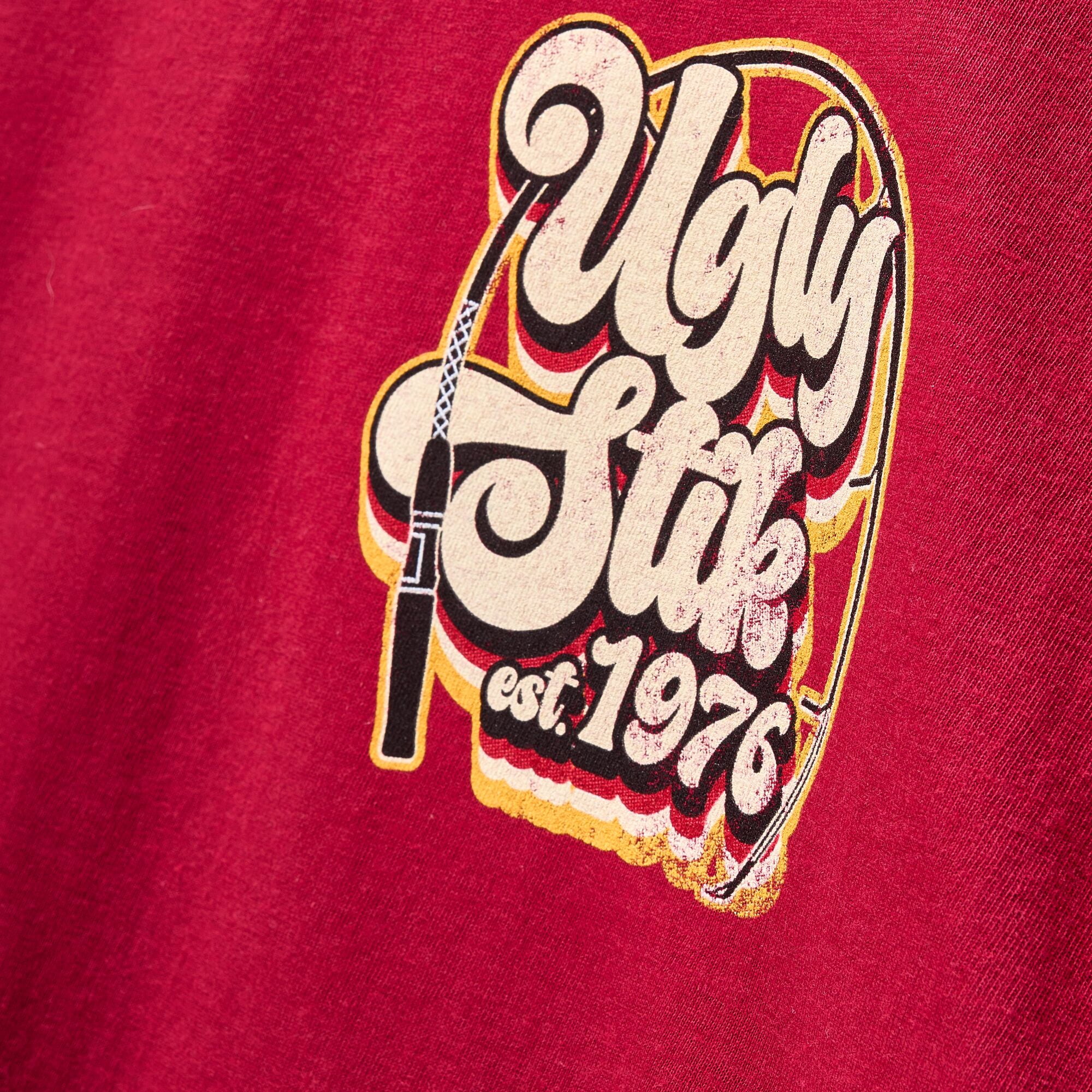 Ugly Stik 70's Logo T-Shirt, Size L (Red)